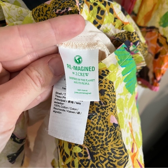 J. CREW Tiered Popover Dress in Ratti Safari Print AP199 - Picture 12 of 14